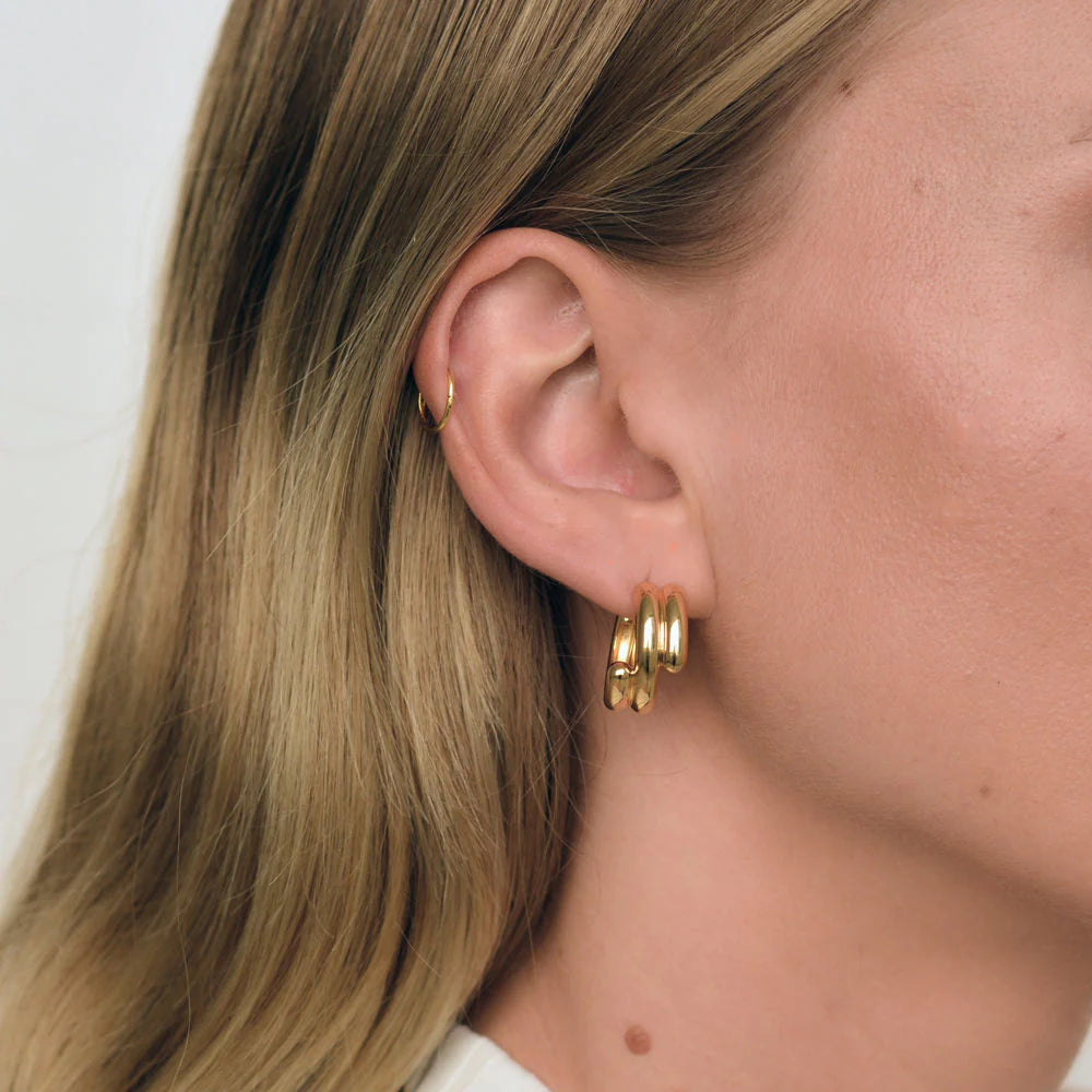 LINDA TAHIJA Coil Hoops GOLD
