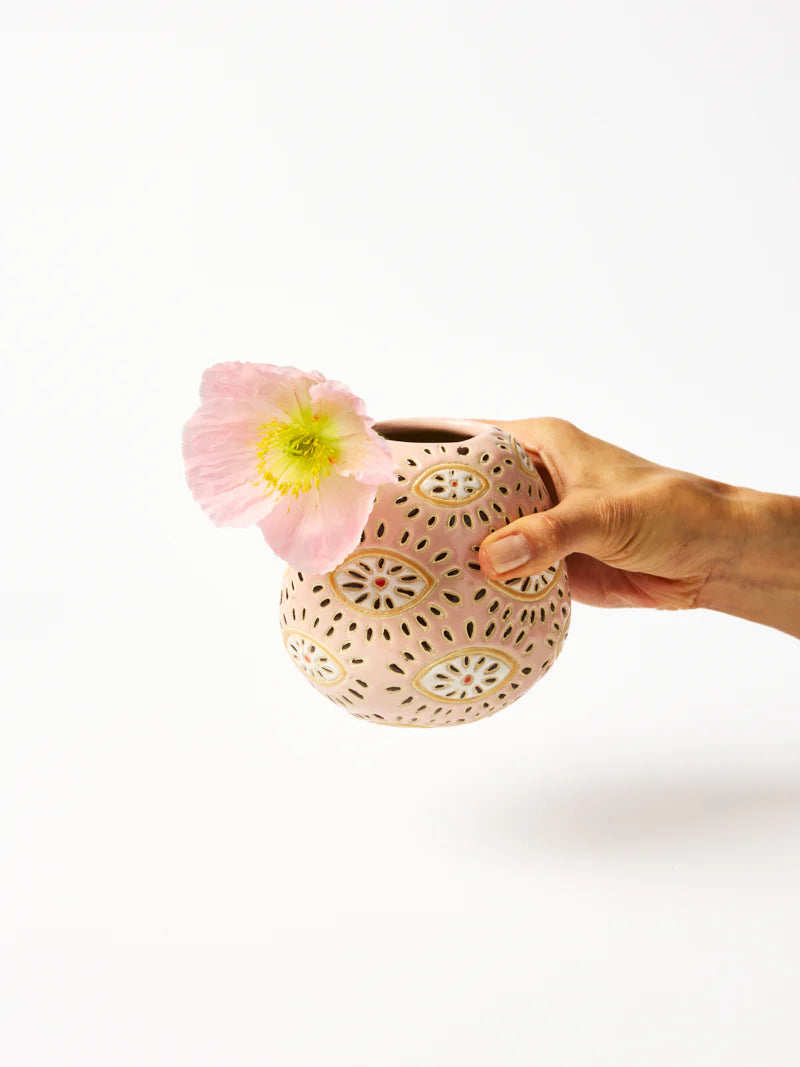 JONES & CO Pollen Vase PINK EYES