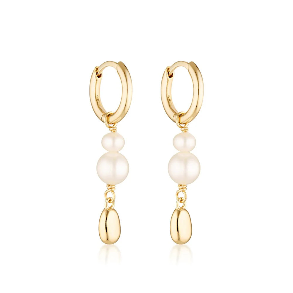 LINDA TAHIJA Brook Pearl Huggies GOLD