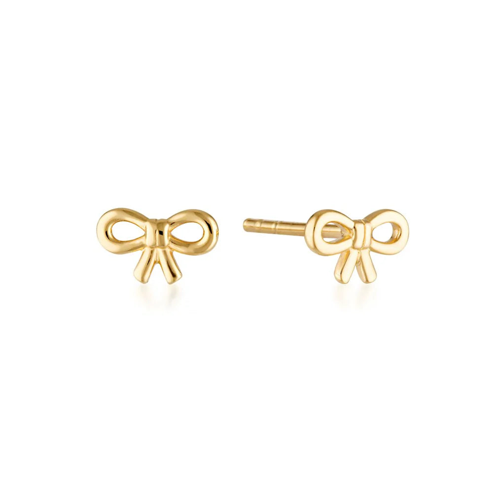 LINDA TAHIJA Bow Stud GOLD