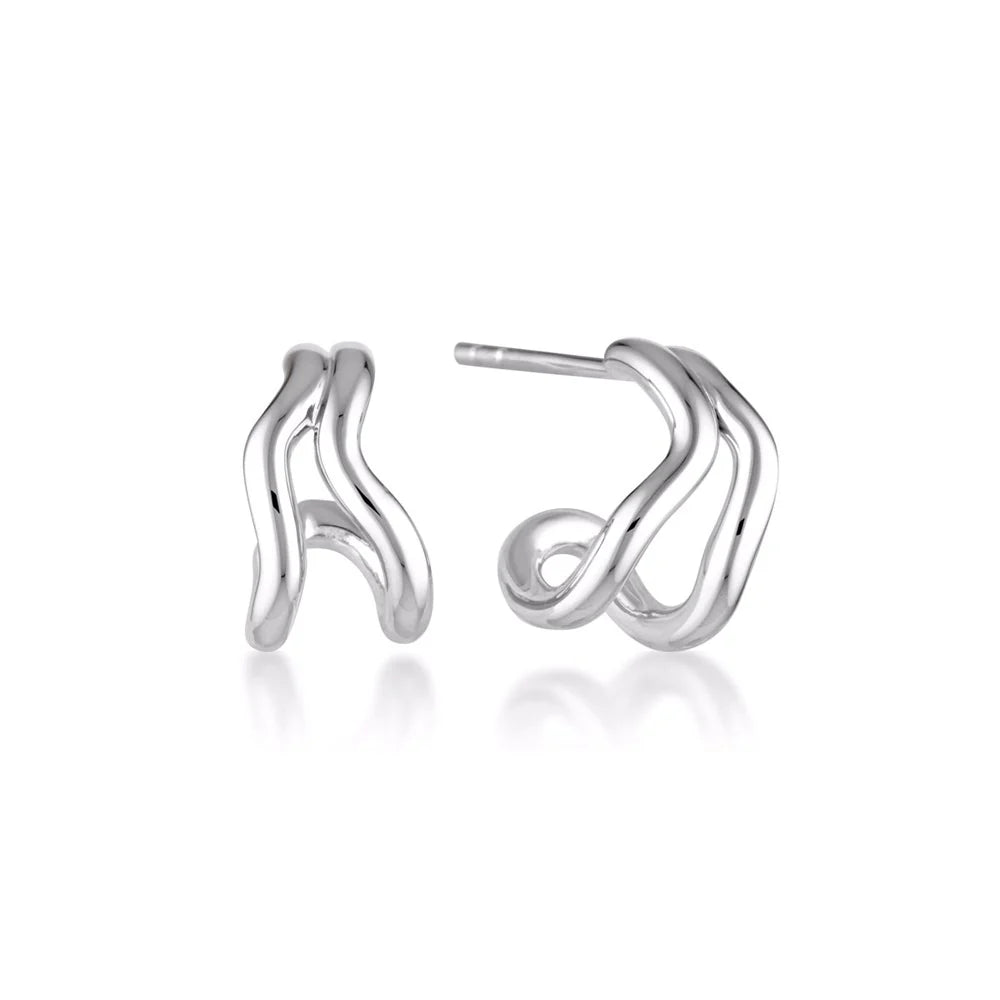 LINDA TAHIJA Split Earrings SILVER