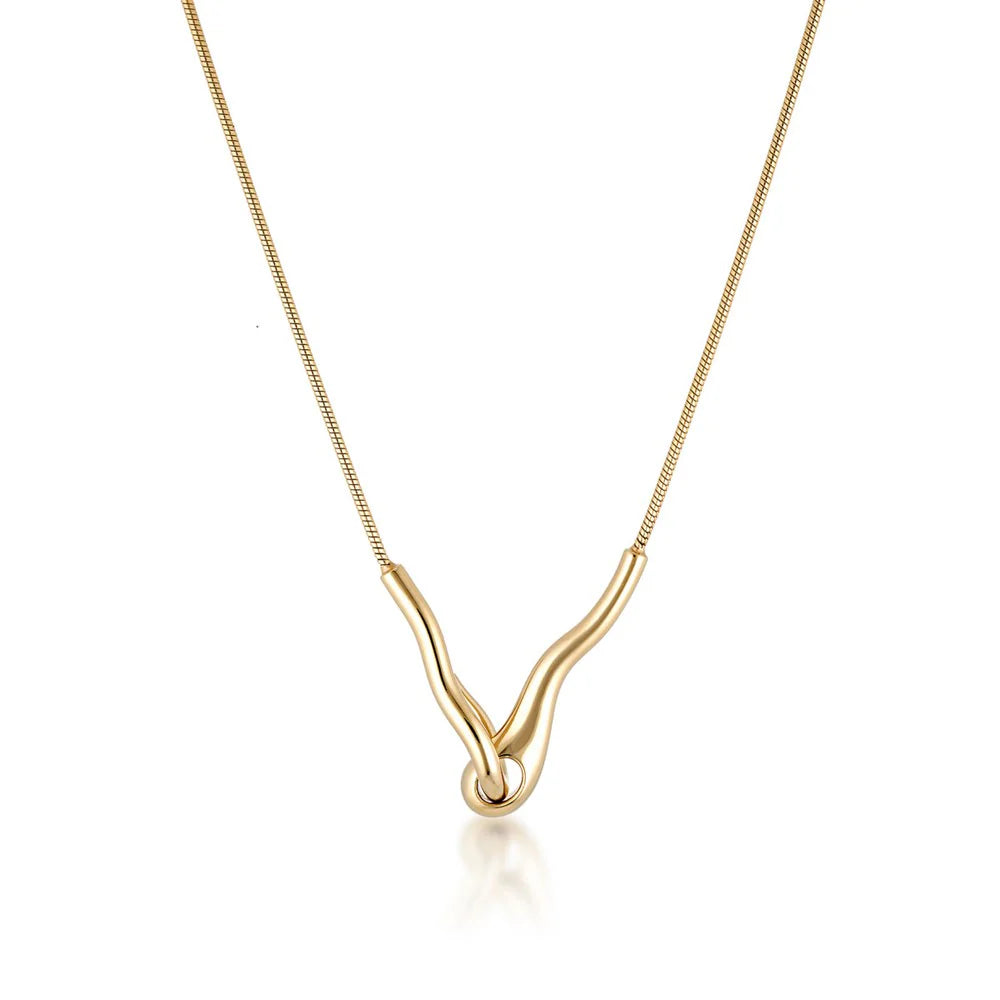 LINDA TAHIJA Ripple Necklace GOLD