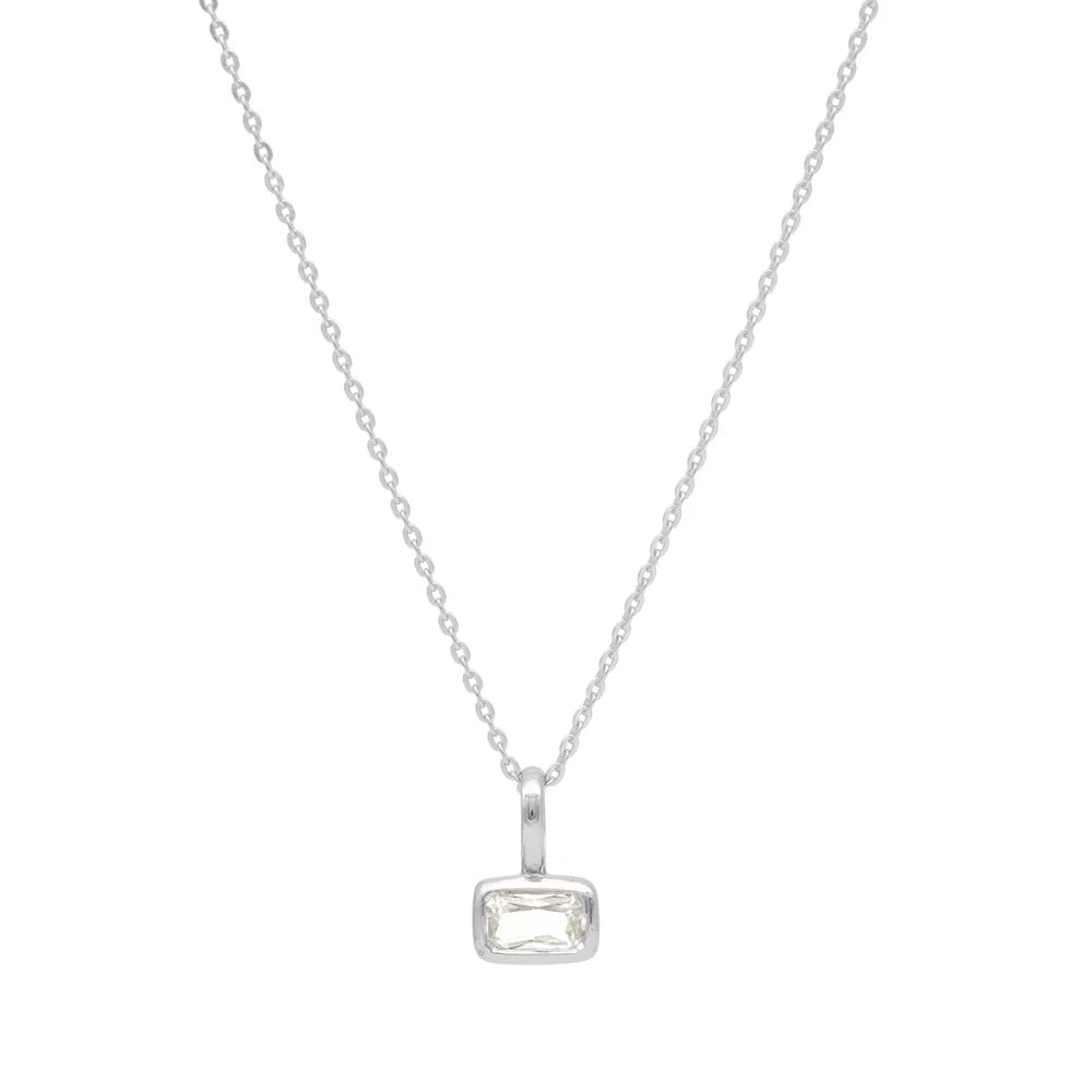 LINDA TAHIJA Calibri Necklace White Sapphire SILVER