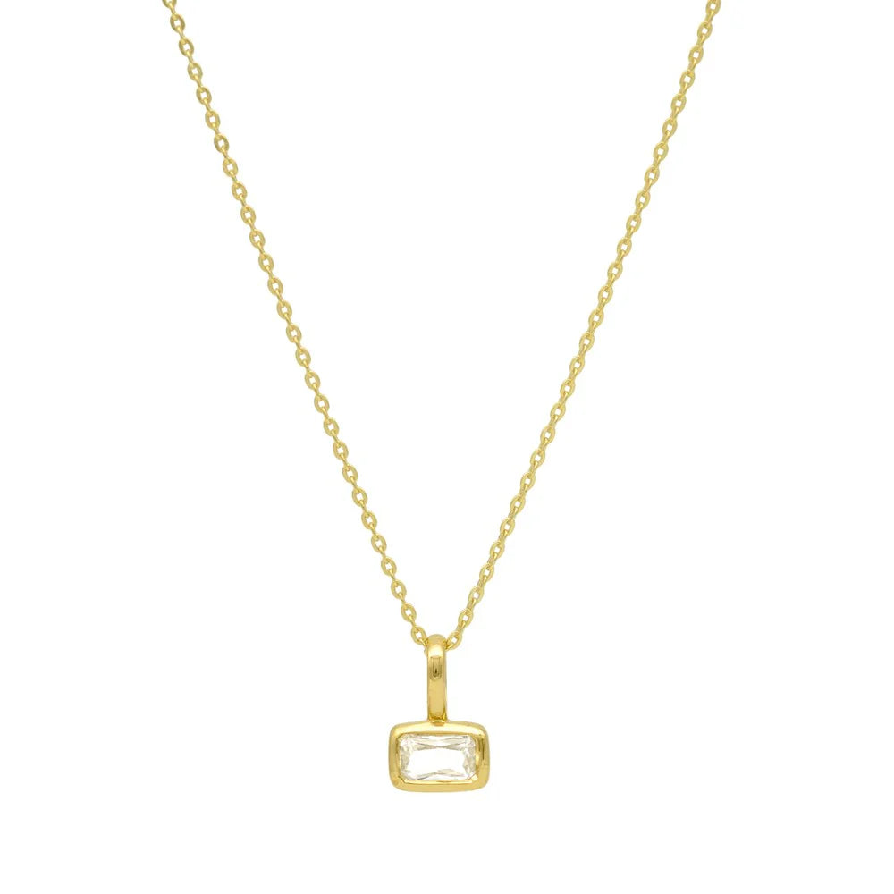 LINDA TAHIJA Calibri Necklace White Sapphire GOLD