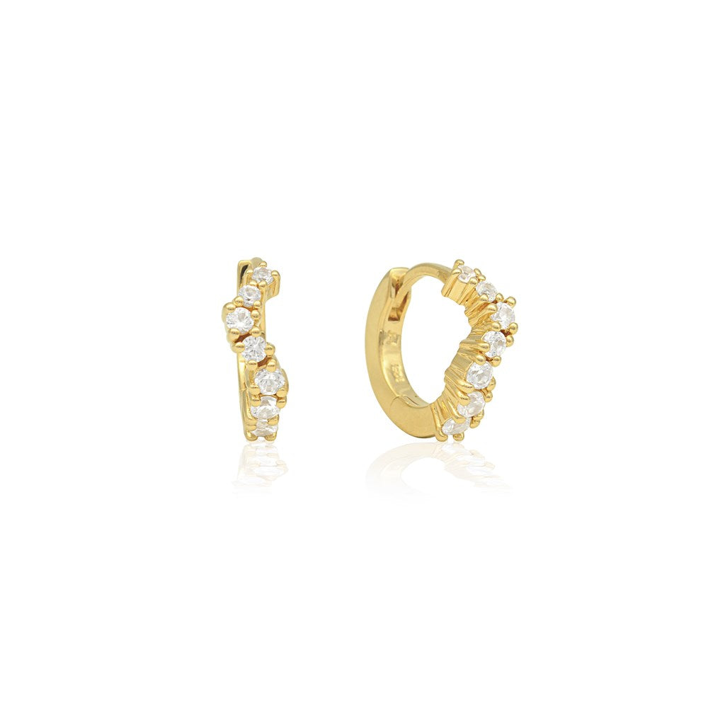 LINDA TAHIJA Ebb Huggie Sapphire GOLD