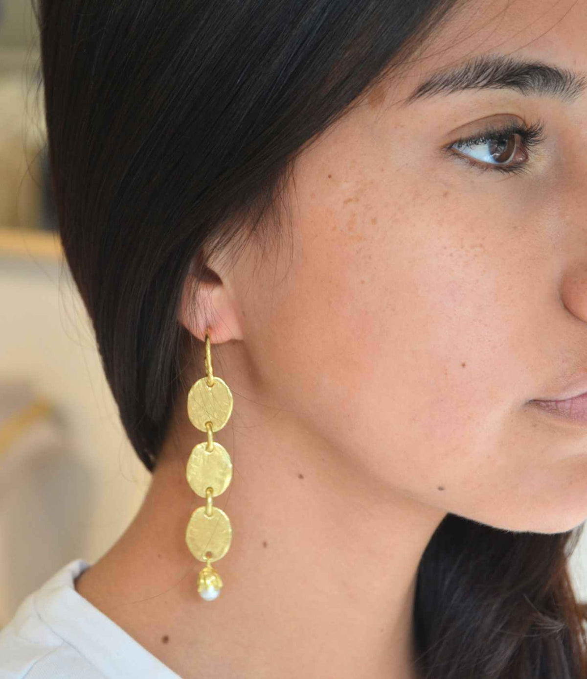 PATARA Santorini Coin Link Earrings