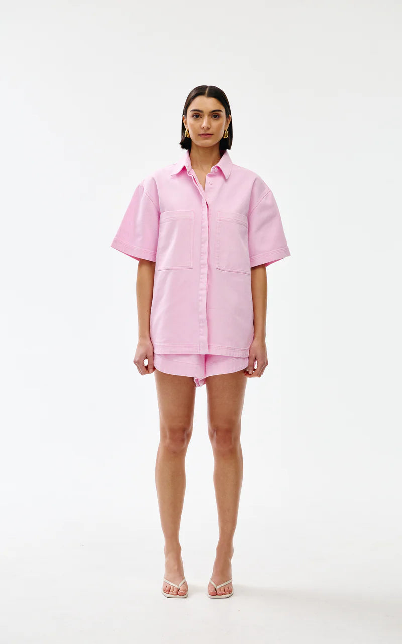 KINNEY Freya Shirt BLUSH WASH DENIM