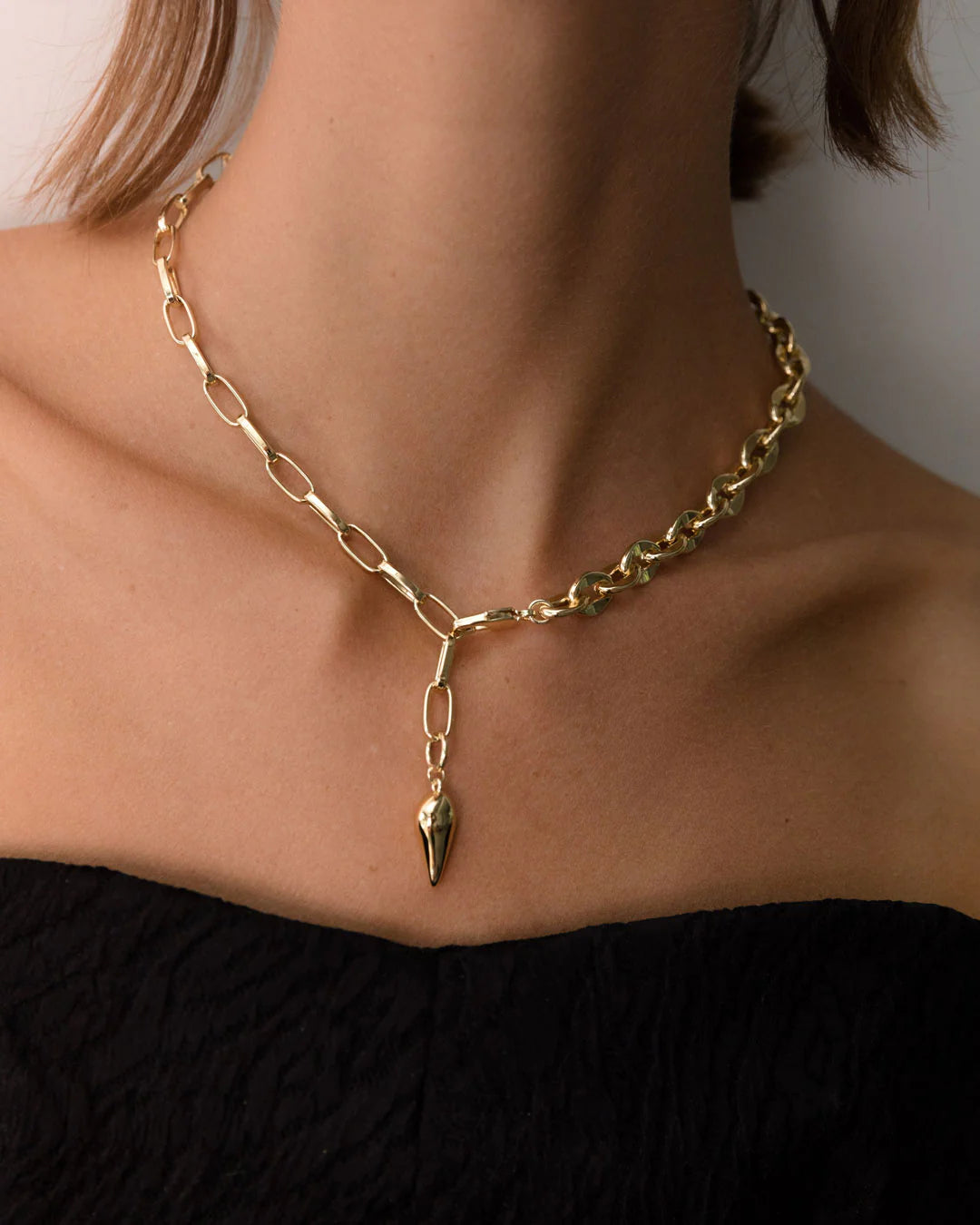 F+H Juxtapose Necklace GOLD