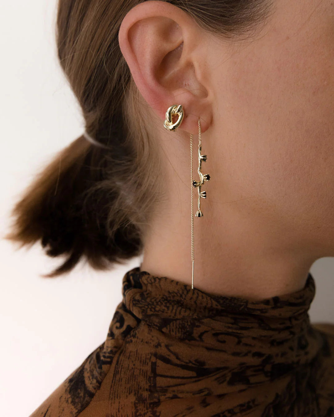 F+H Knot Studs GOLD