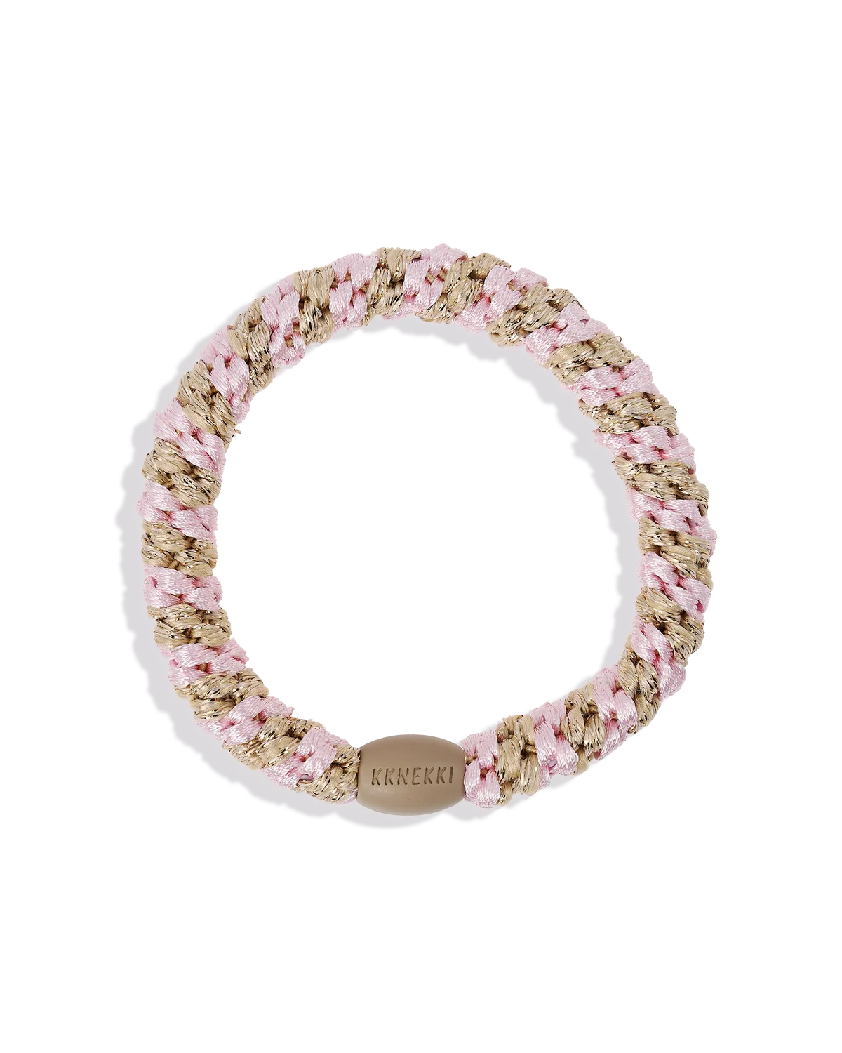KKNEKKI Original Hair Tie LIGHT PINK BEIGE GLITTER
