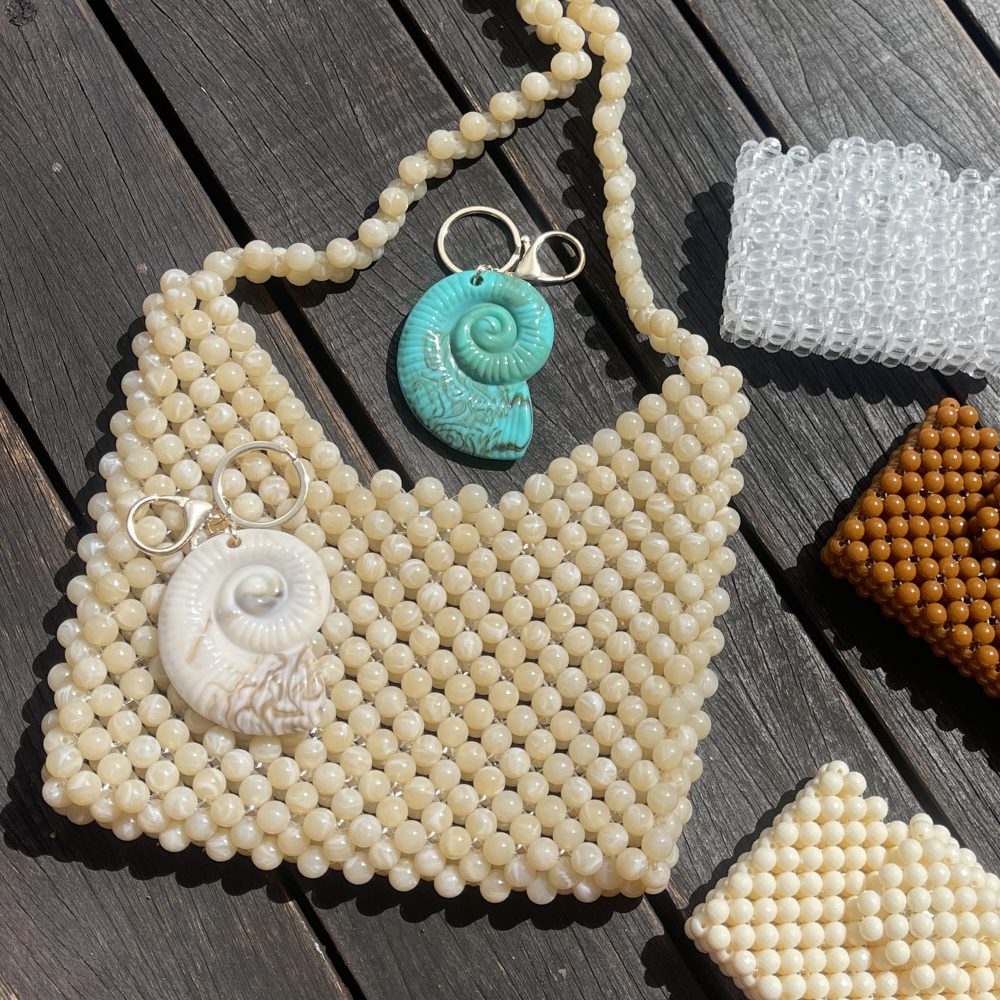 HEI TAI Nautilus Shell Keyring TURQUOISE