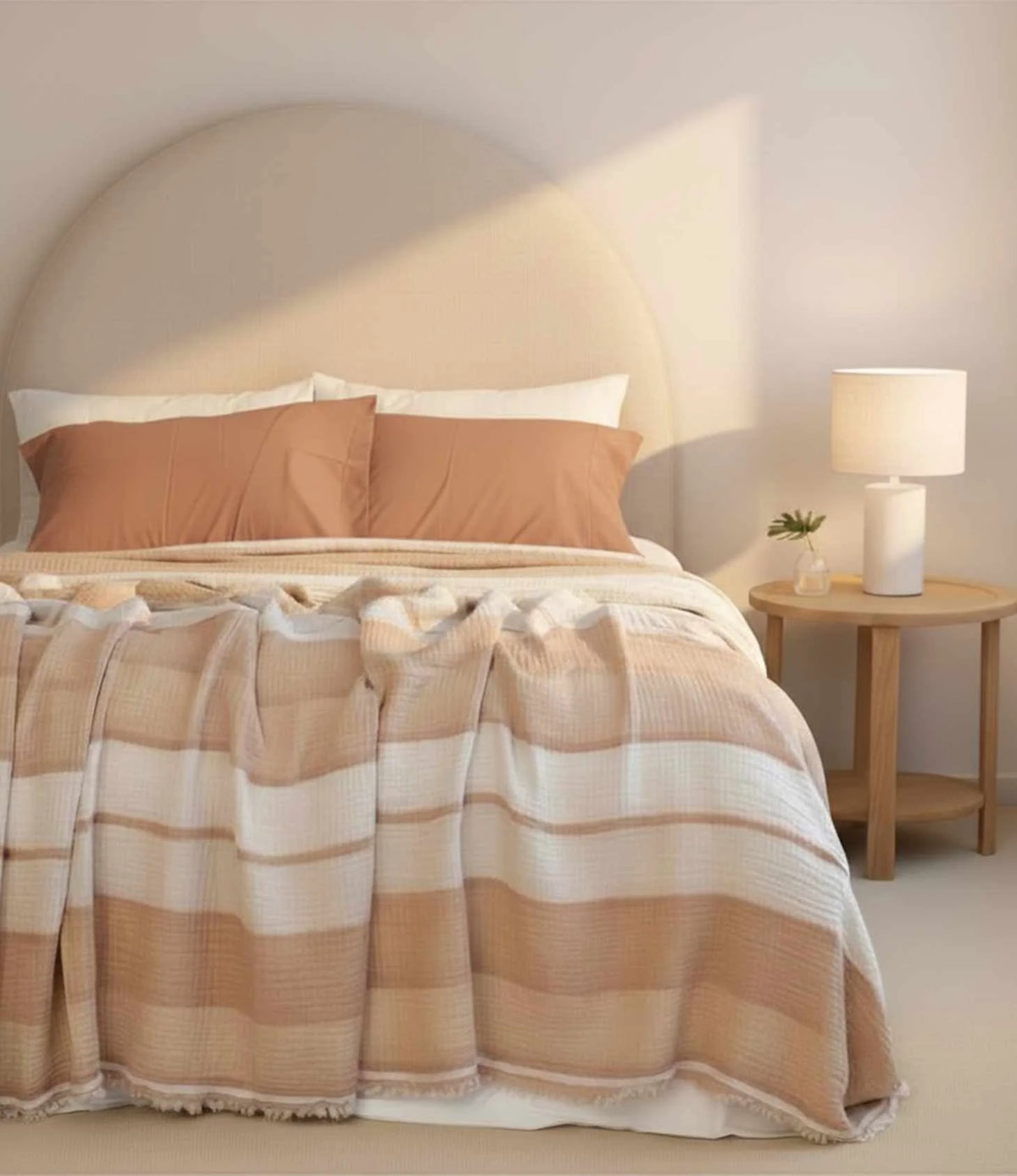 PATARA Organic Muslin Cotton Blanket HONEY