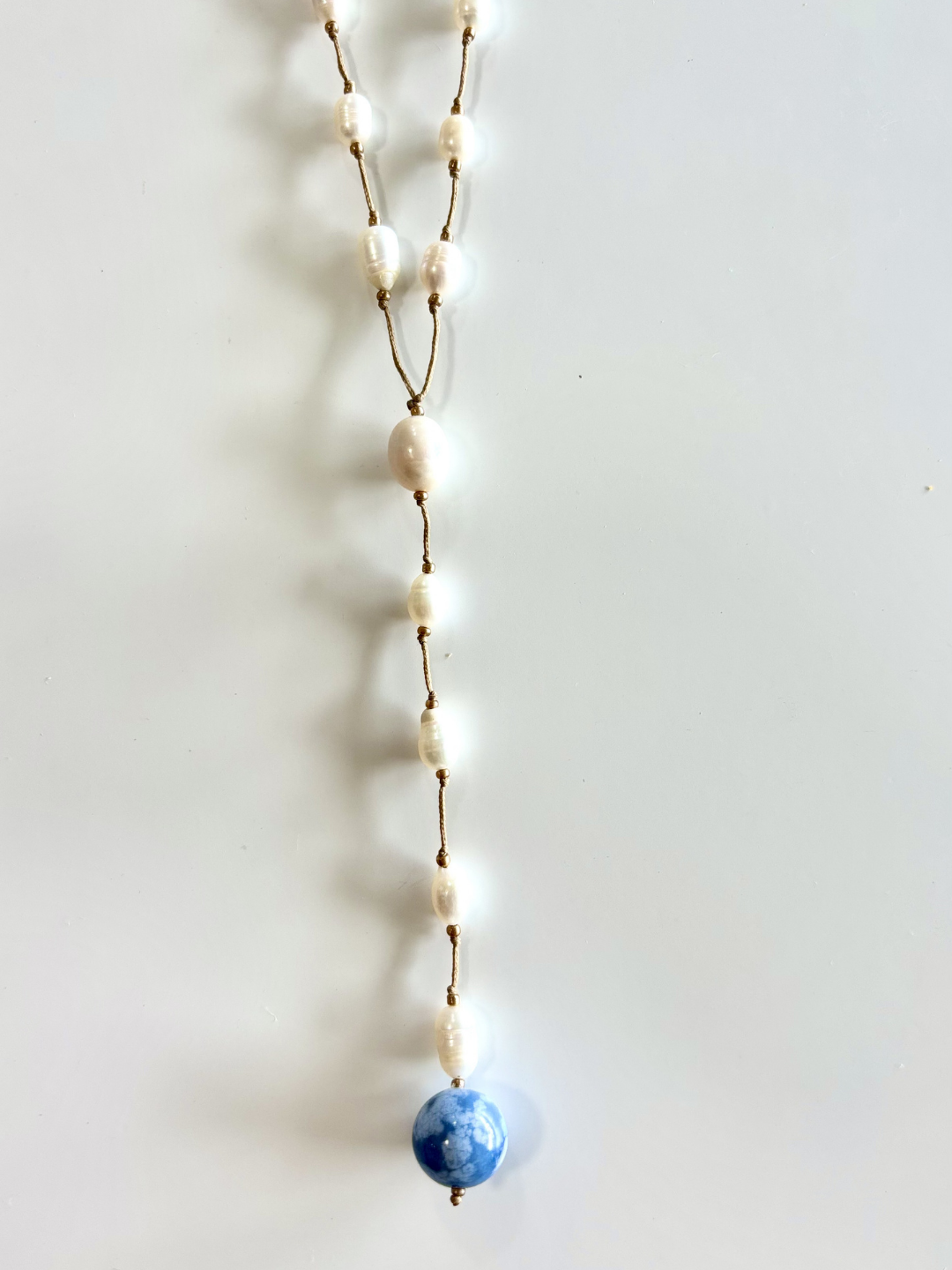 HEI TAI Long Necklace FRESHWATER PEARL & STONE #2