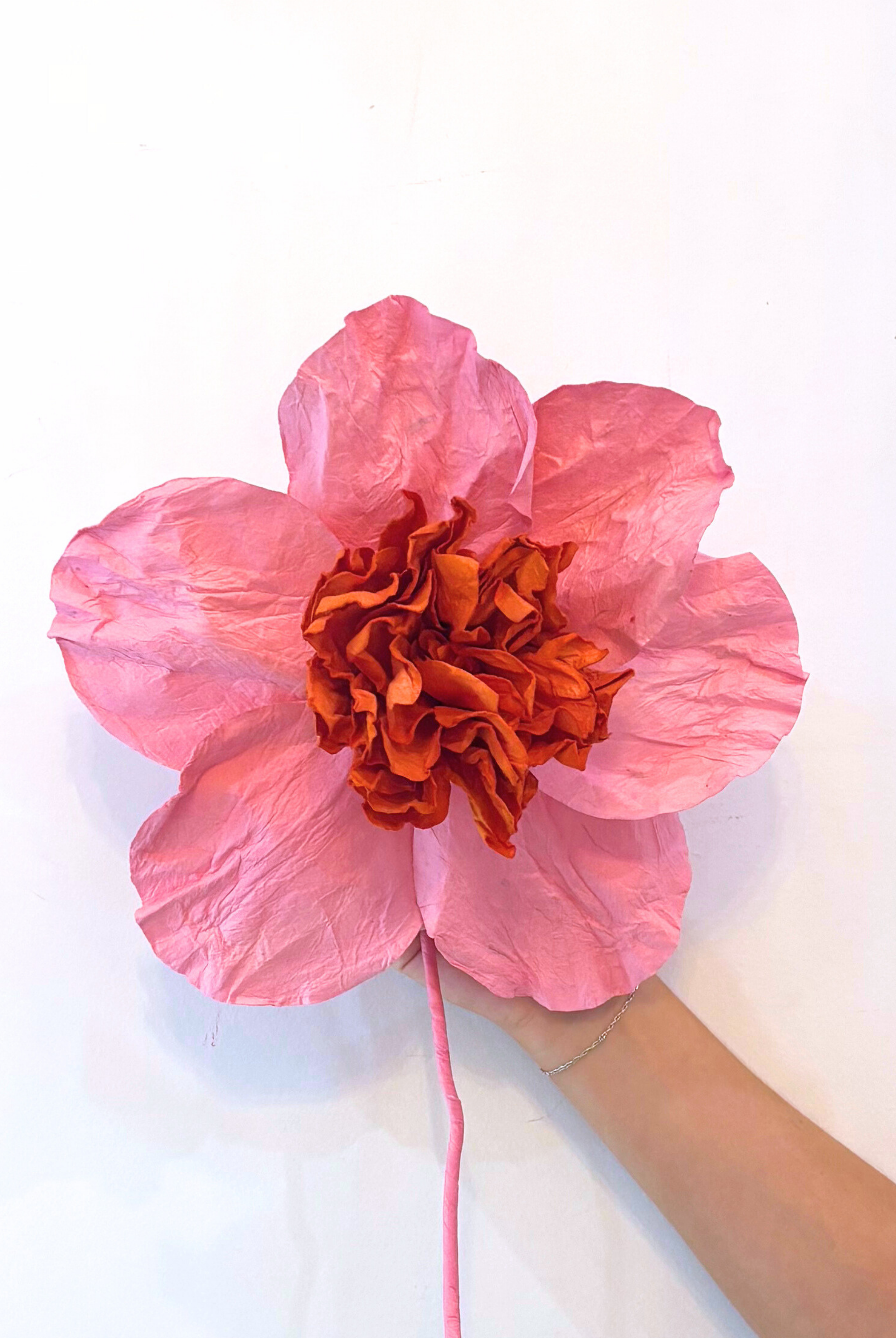 CAMELIA Paper Flower Small PEACH