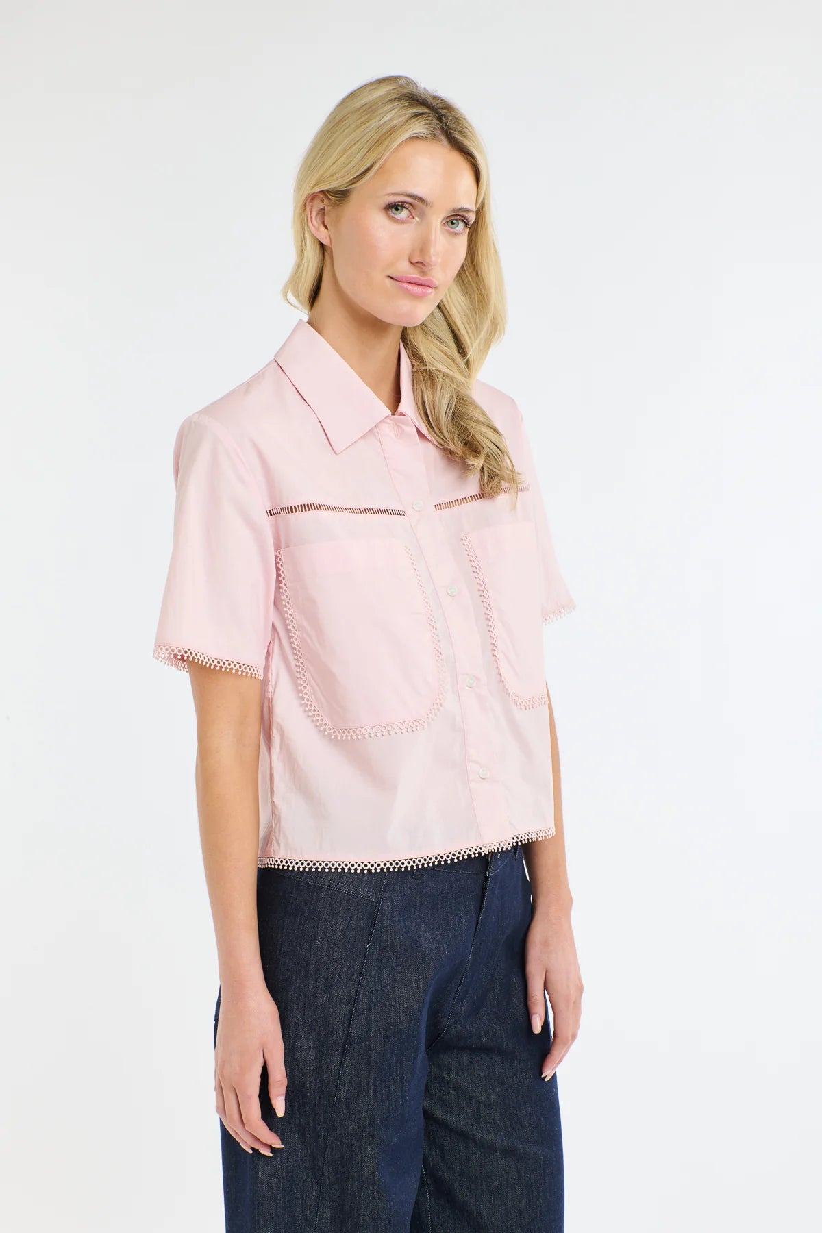 365 DAYS Picnic Pocket Shirt BLUSH
