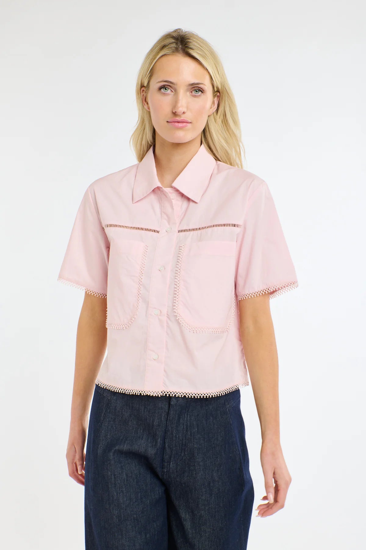 365 DAYS Picnic Pocket Shirt BLUSH