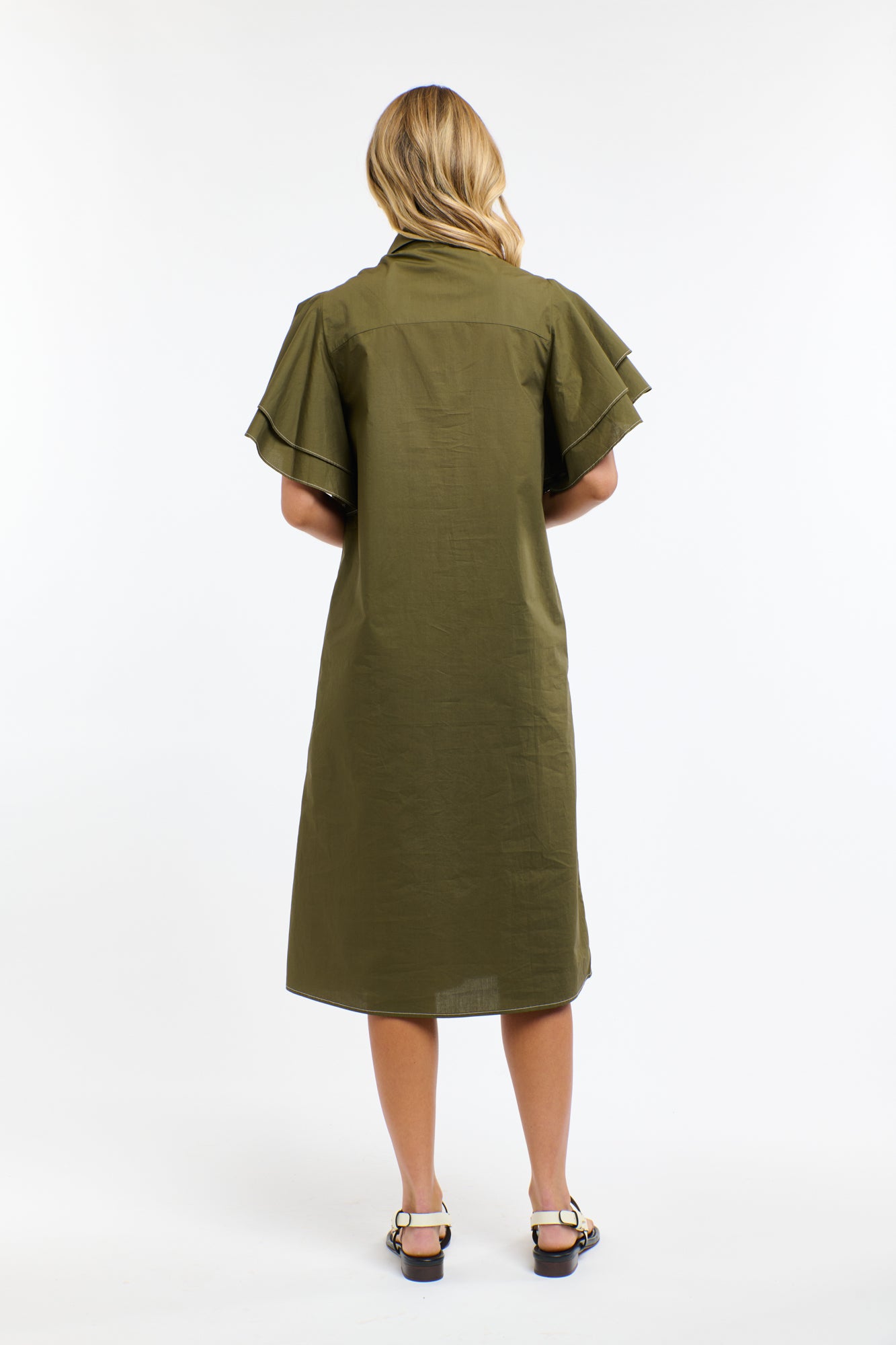 365 DAYS Lainie Flutter Dress KHAKI