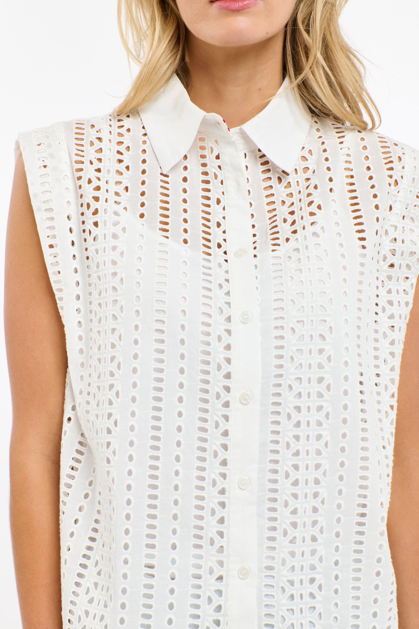 365 DAYS Casey Embroidered Shirt WHITE