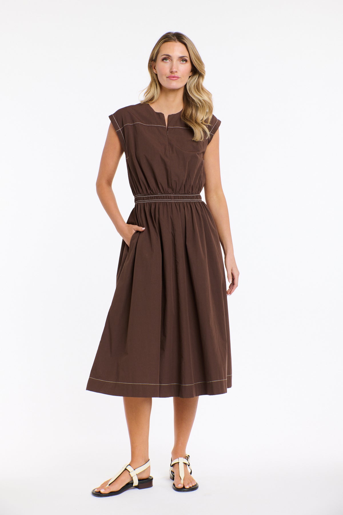 365 DAYS Cooper Stitch Dress CHOCOLATE