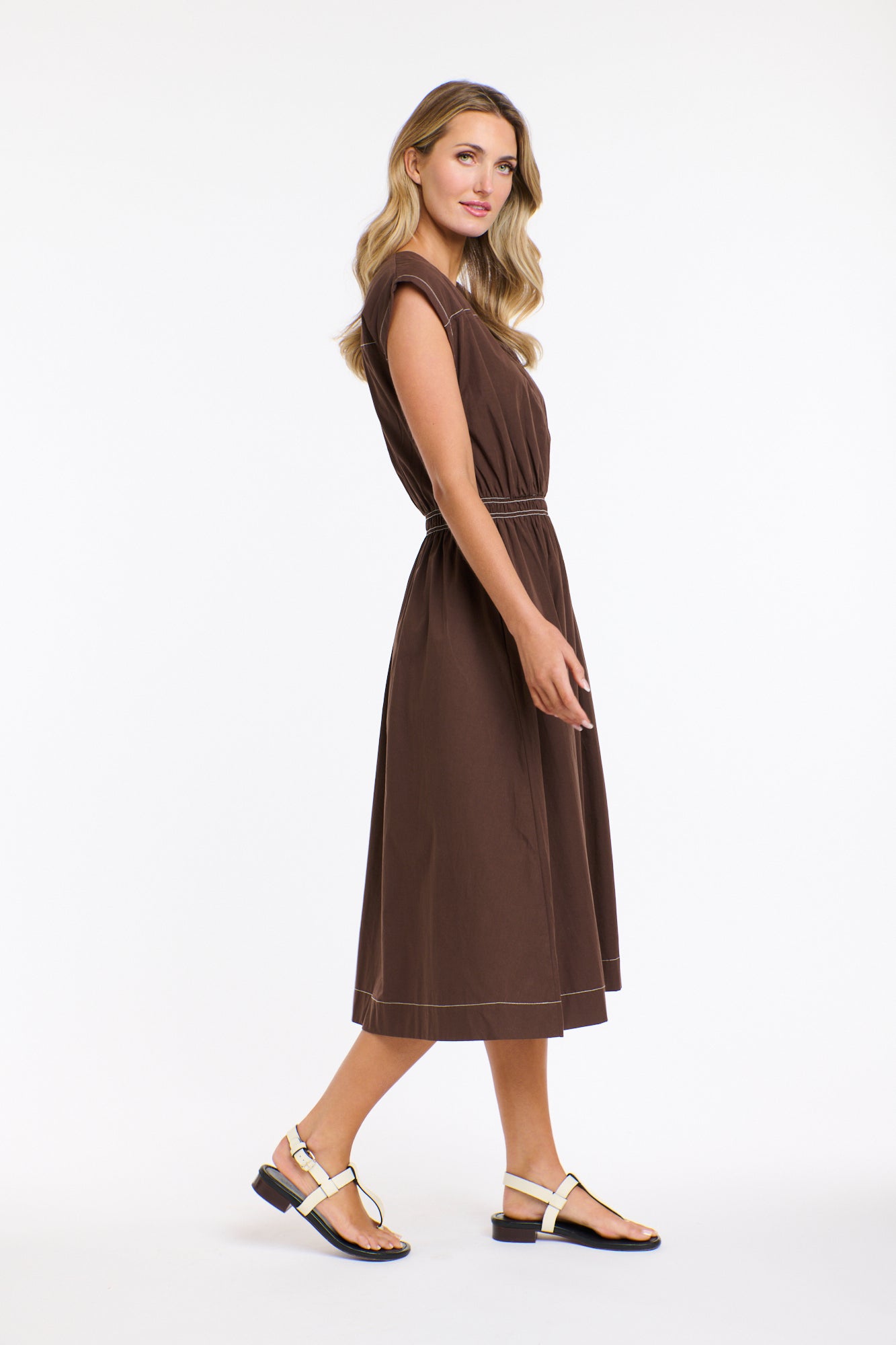 365 DAYS Cooper Stitch Dress CHOCOLATE