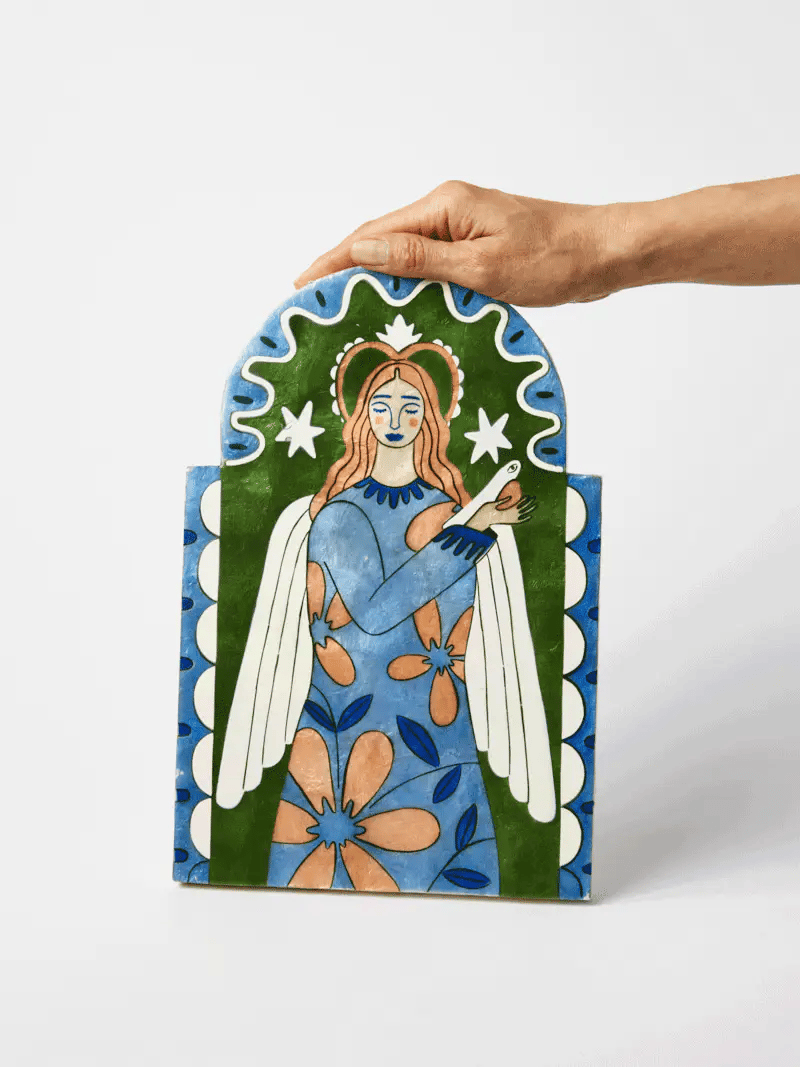 JONES & CO Gardienne Angel Wall art Green