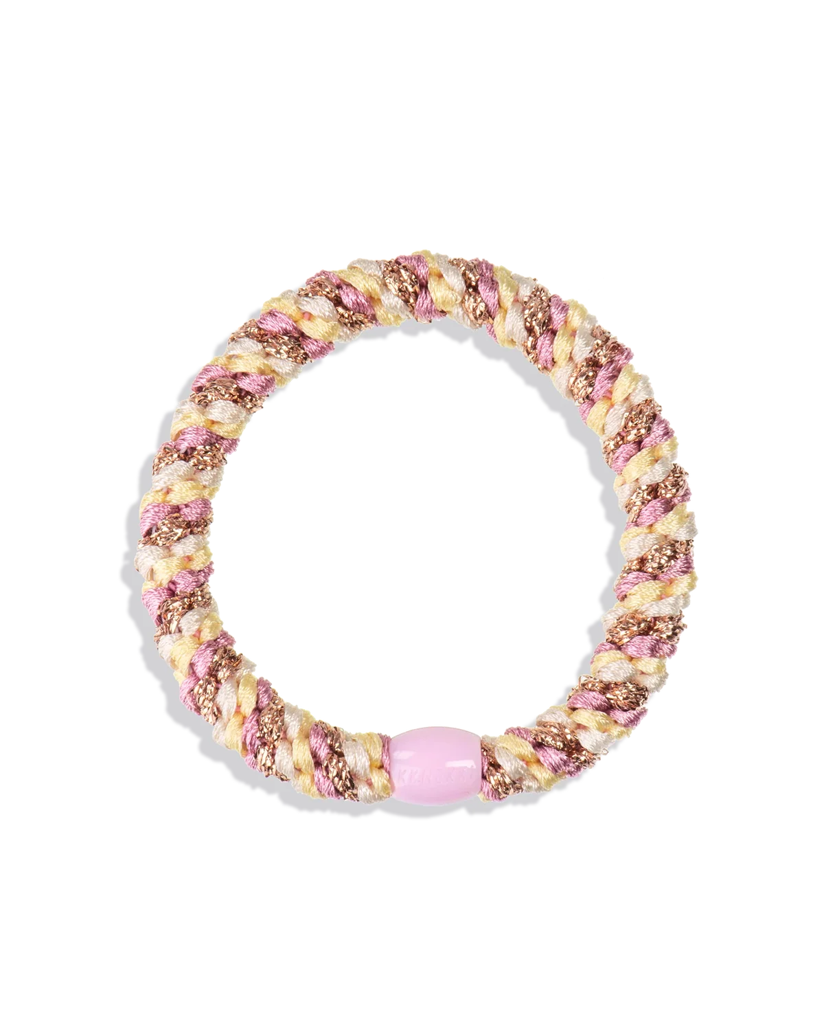 KKNEKKI Original Hair Tie OLD PINK YELLOW GLITTER