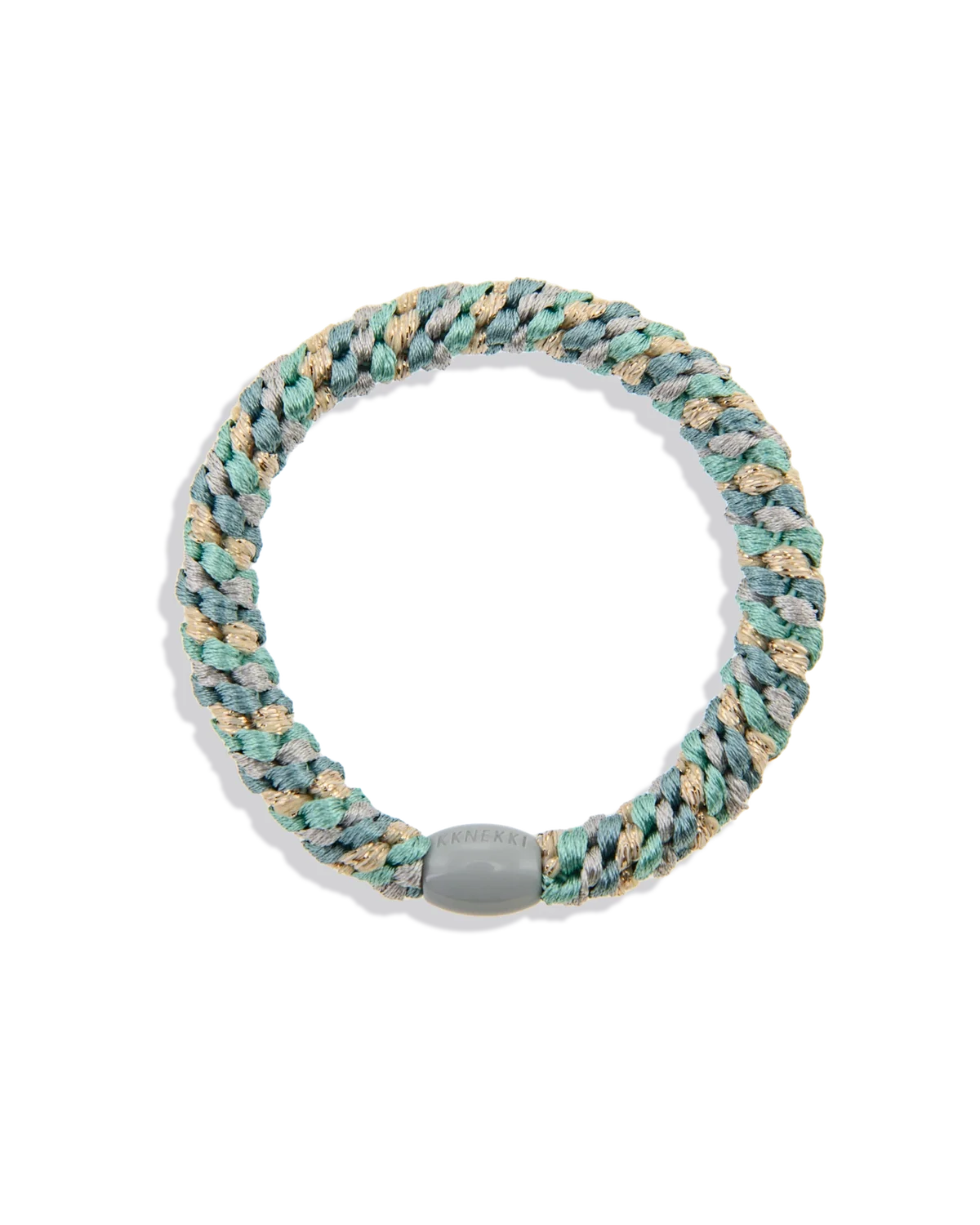 KKNEKKI Original Hair Tie TEAL GOLD GLITTER