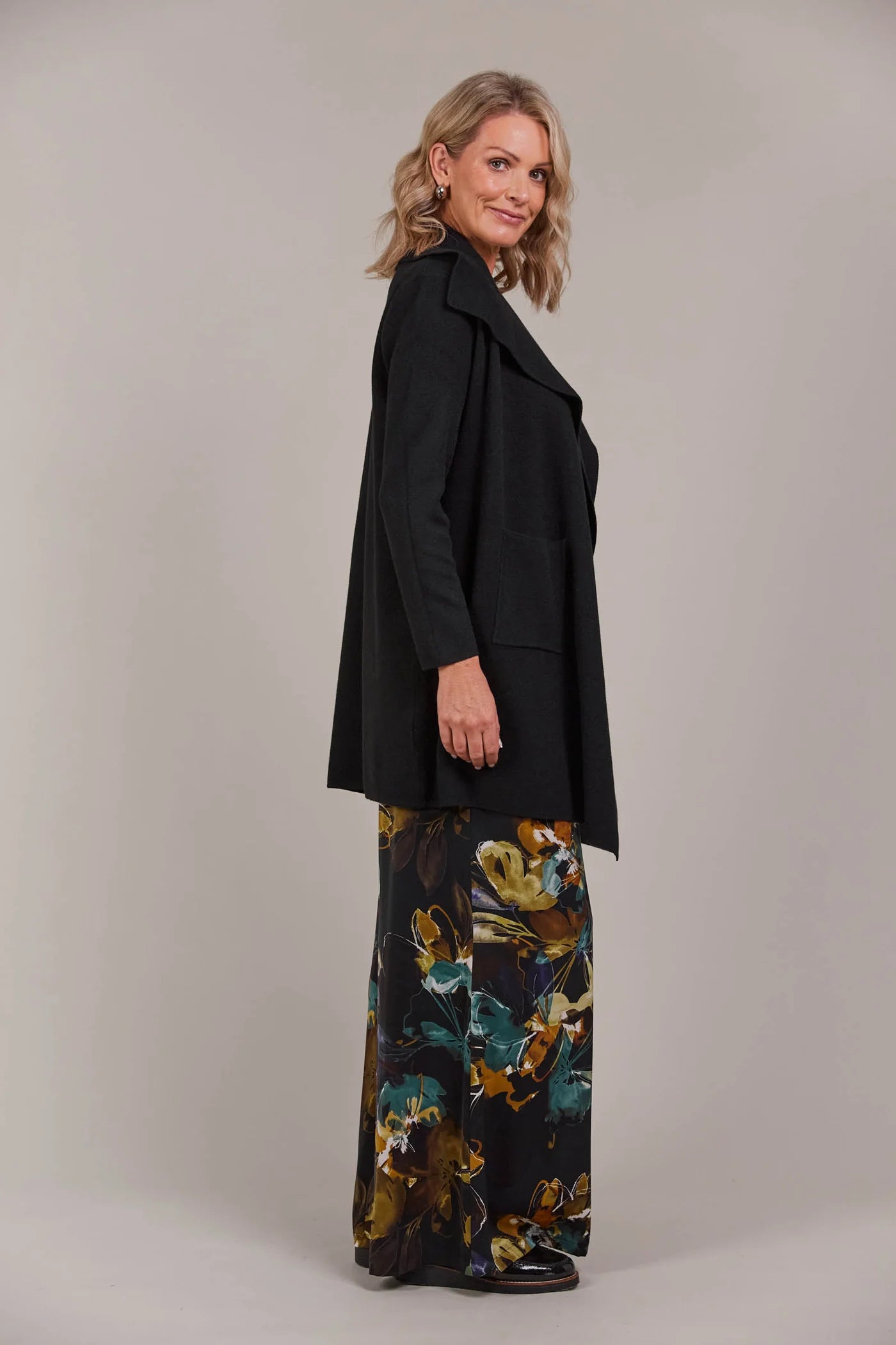 EB&IVE Palmer Relaxed Cardigan BLACK