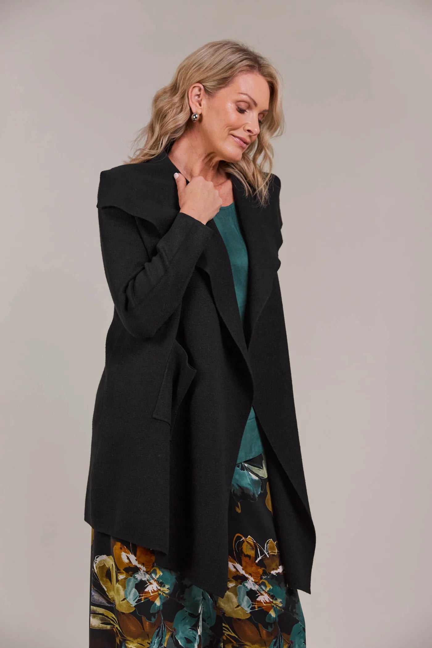 EB&IVE Palmer Relaxed Cardigan BLACK