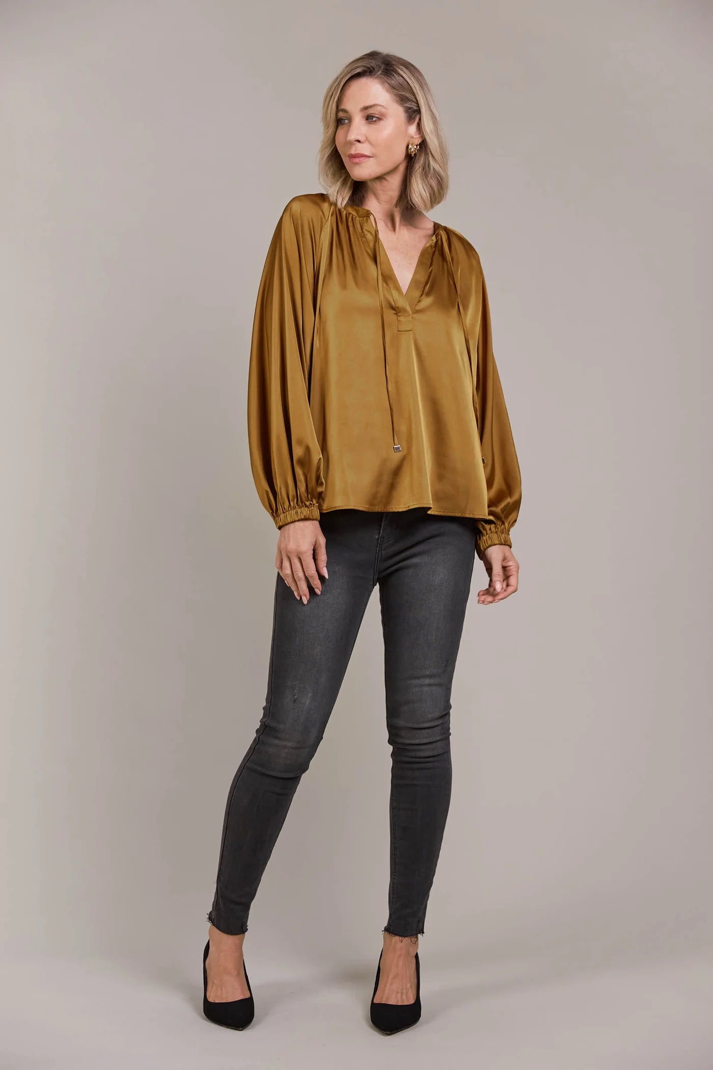 EB&IVE Ivy Blouse TOBACCO