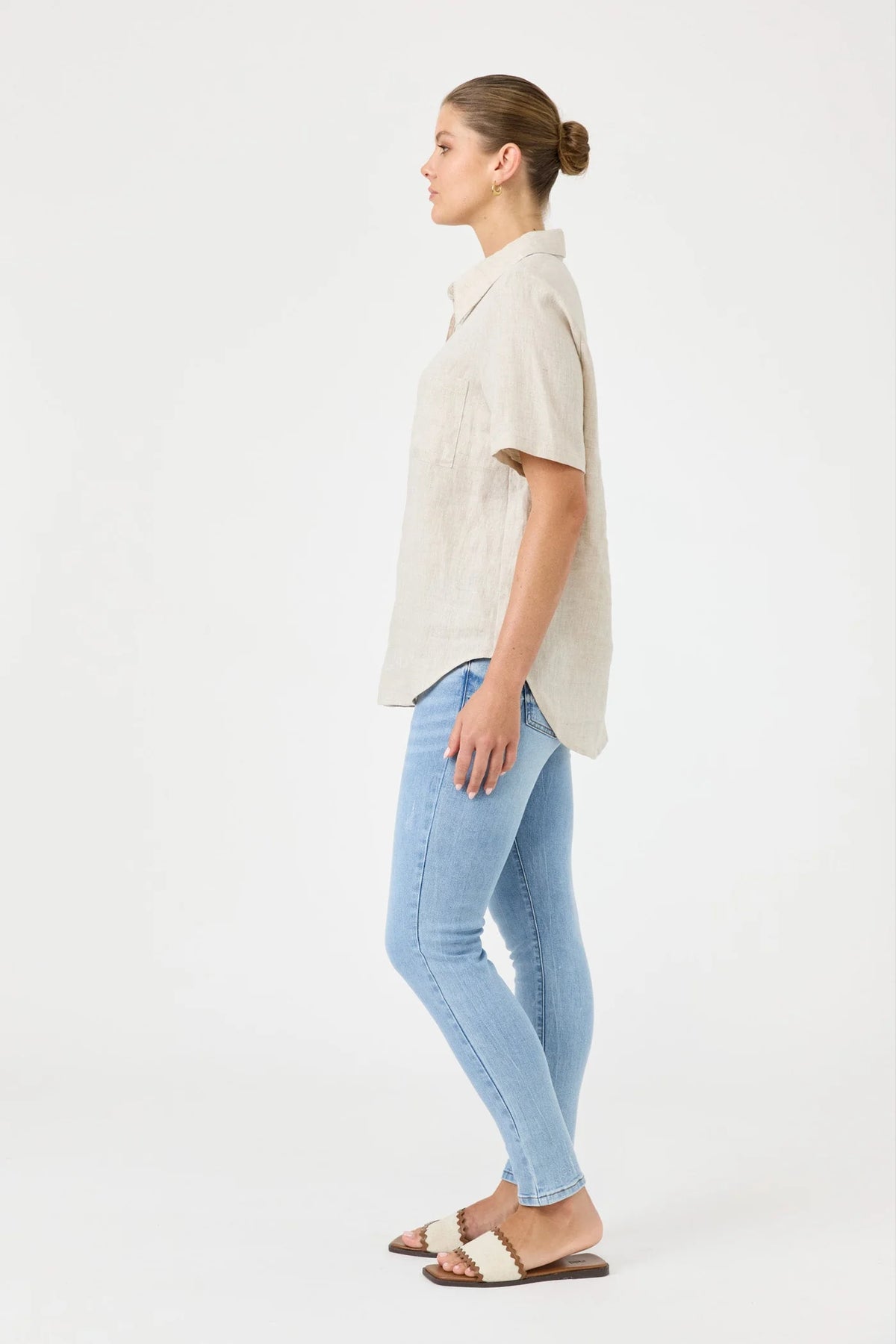 EB & IVE Studio Short Sleeve Shirt DUNE
