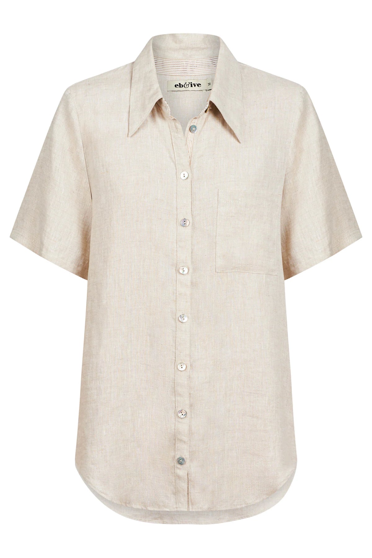 EB & IVE Studio Short Sleeve Shirt DUNE