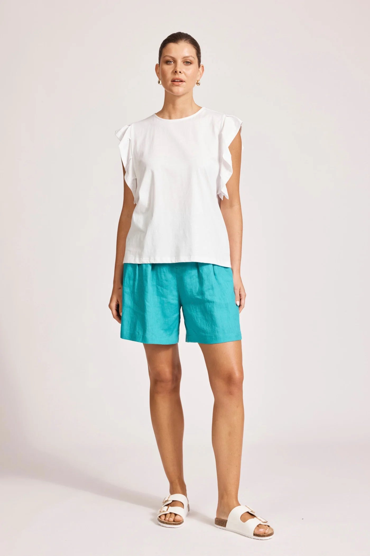 EB & IVE Francia Frill Tank WHITE
