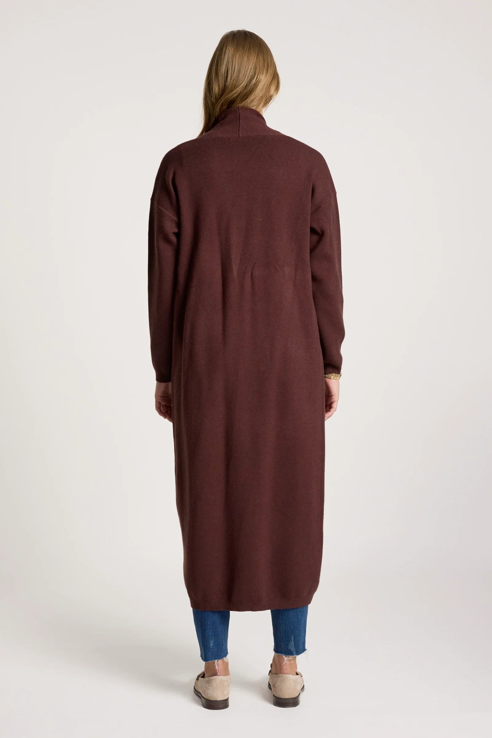 EB & IVE Zala Cardigan MAHOGANY