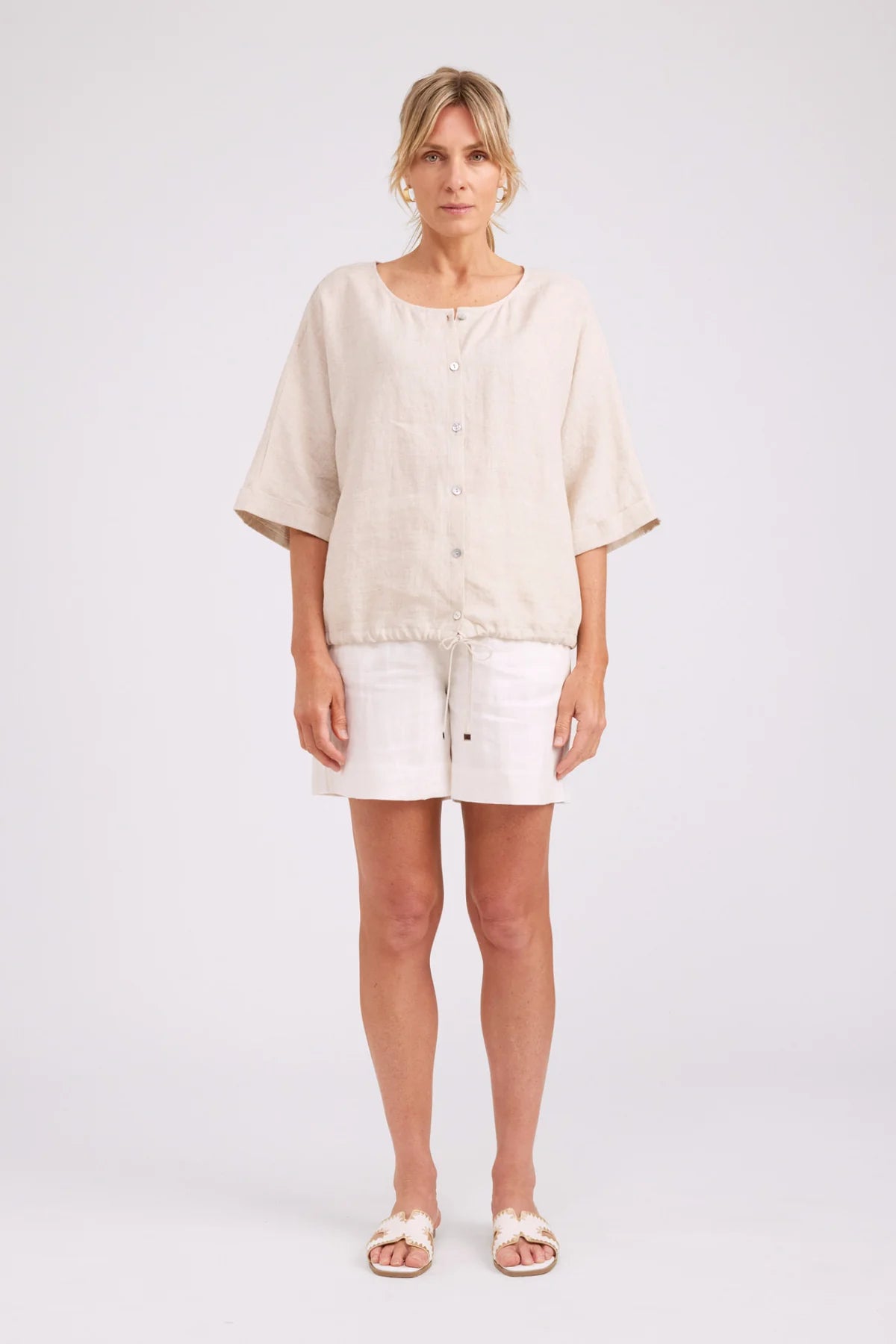 EB & IVE Studio Button Top / Jacket TUSK