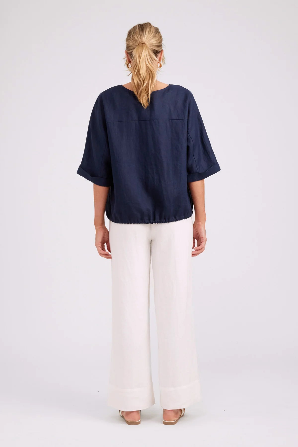 EB & IVE Studio Button Top / Jacket NAVY