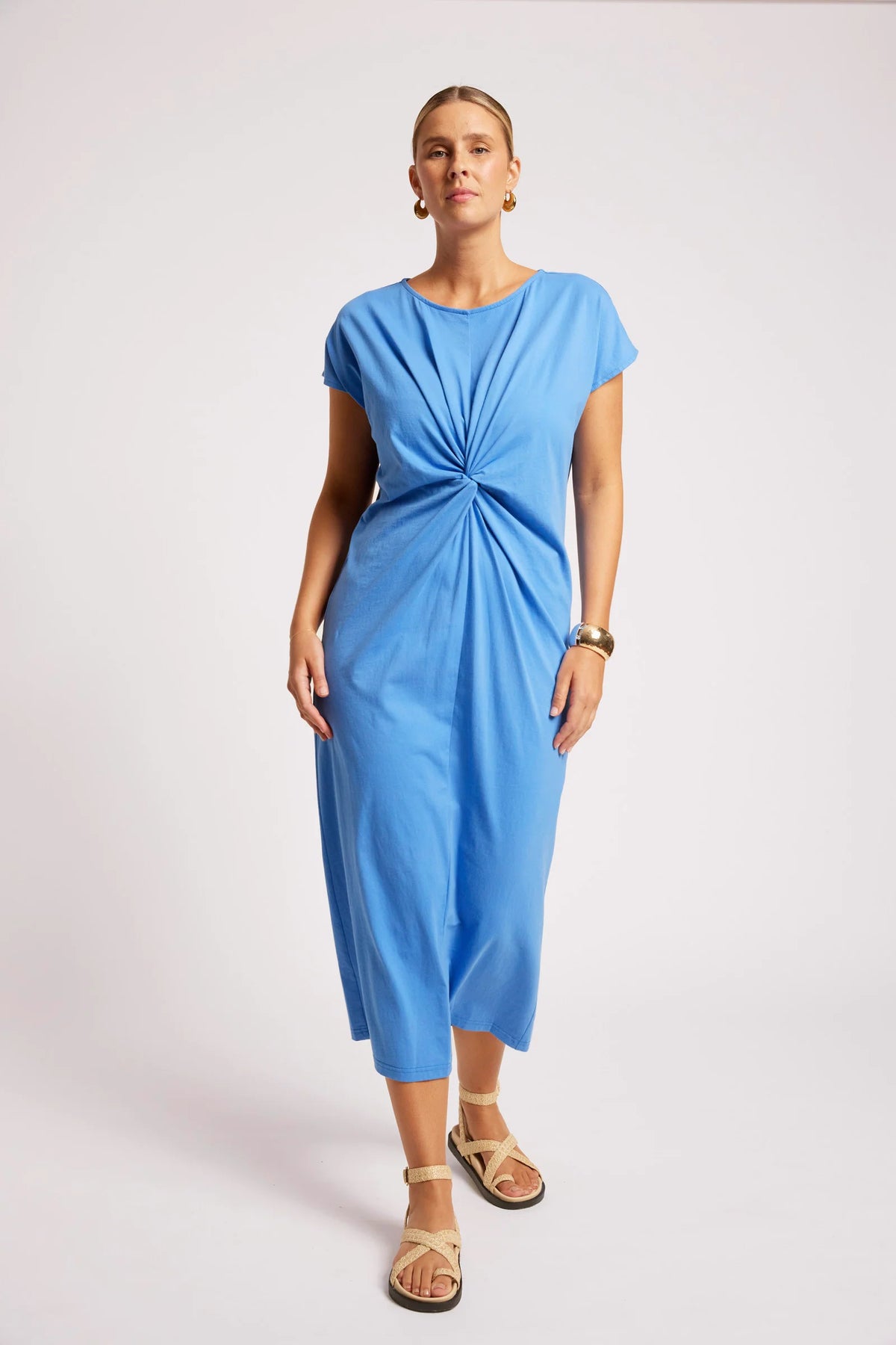 EB & IVE Casa Twist Dress MARINE