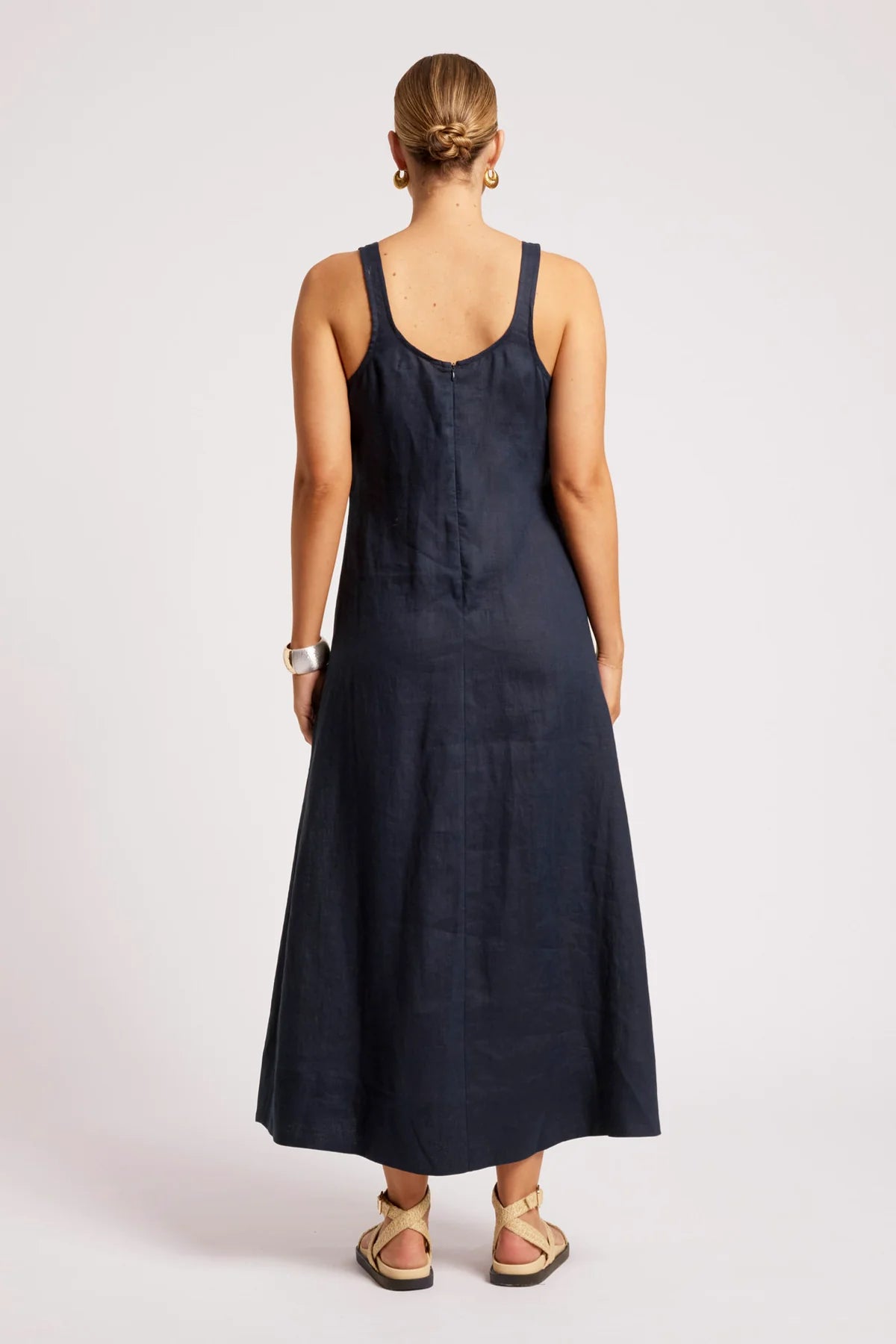 EB & IVE Cove Tank Maxi Dress INDIGO