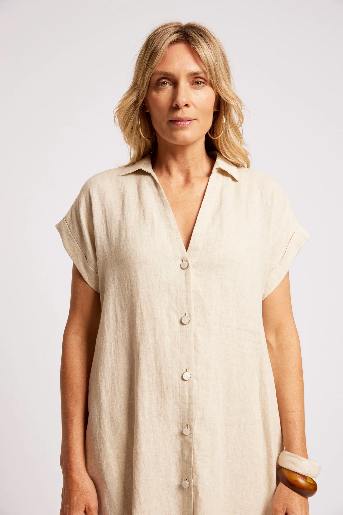 EB & IVE Maris Shirt Dress TUSK