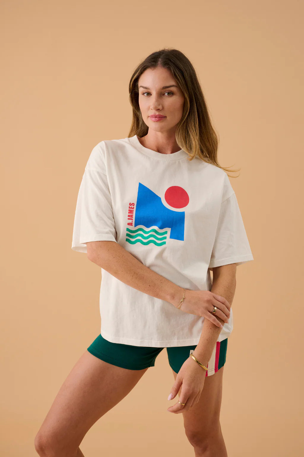 ARAMINTA JAMES Sun Oversized Tee WARM WHITE