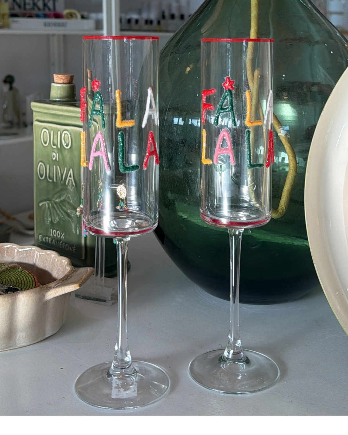 FA LA LA LA Glass Flutes Set 2