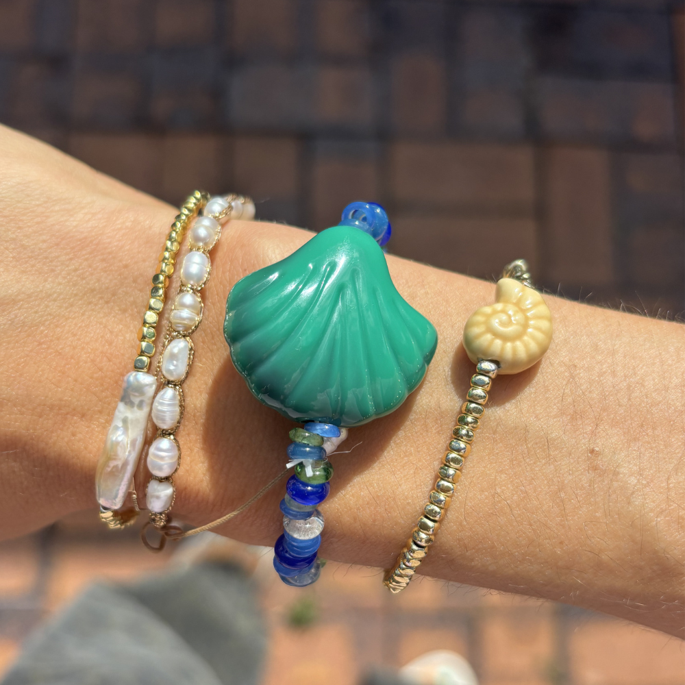 HEI TAI Big Fan Shell Bracelet GREEN