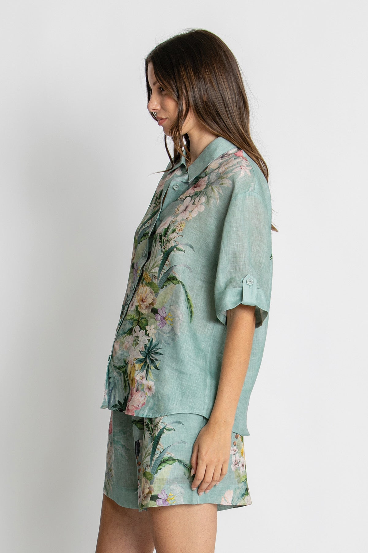 KACHEL Eva Short Sleeve Shirt SAGE AMOUR