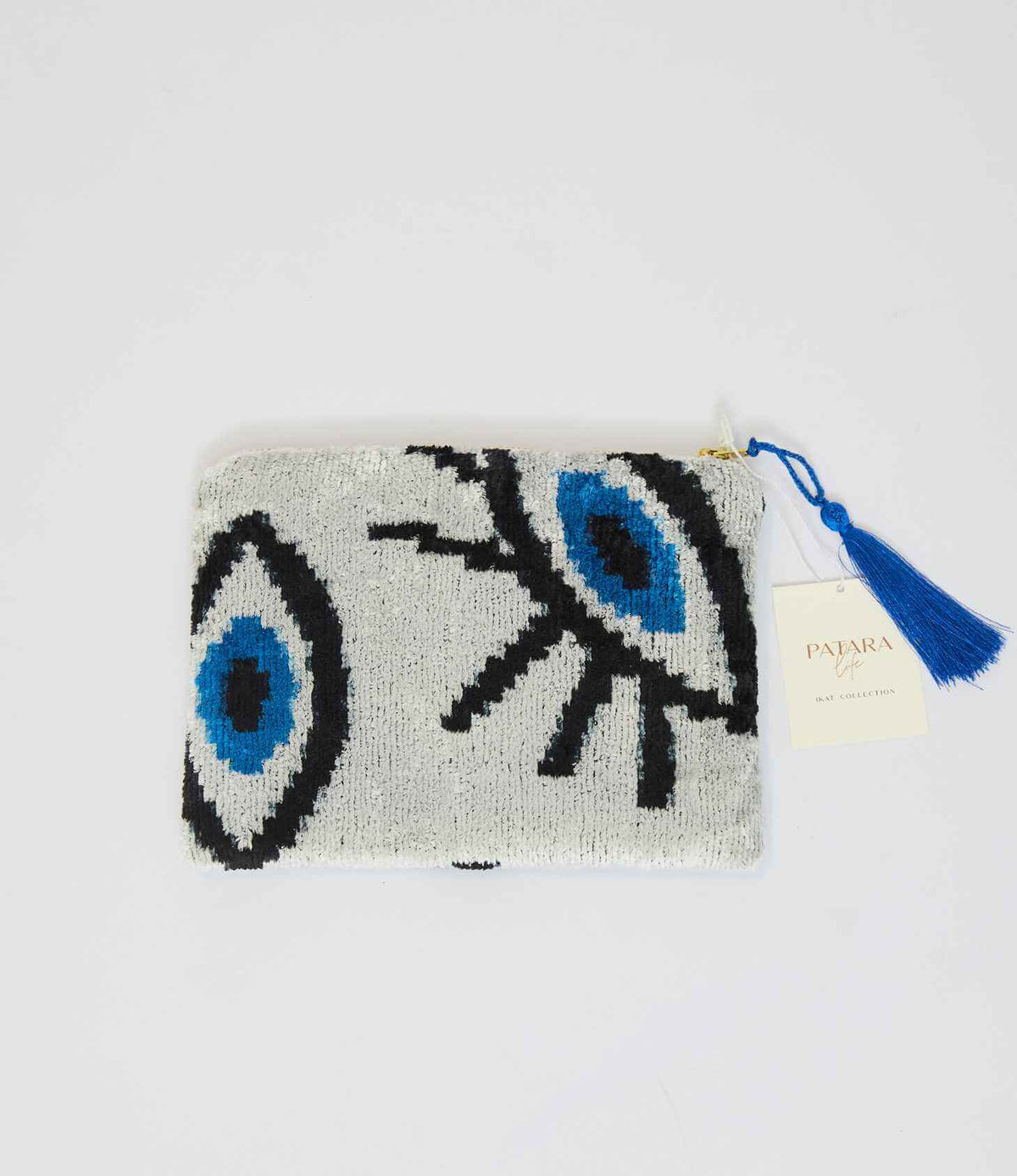 PATARA Ikat Velvet Pouch EVIL EYE