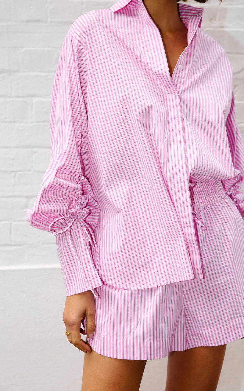 KINNEY Juniper Short PINK PINSTRIPE