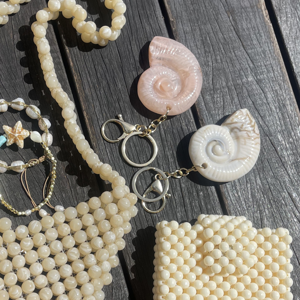 HEI TAI Nautilus Shell Keyring PINK