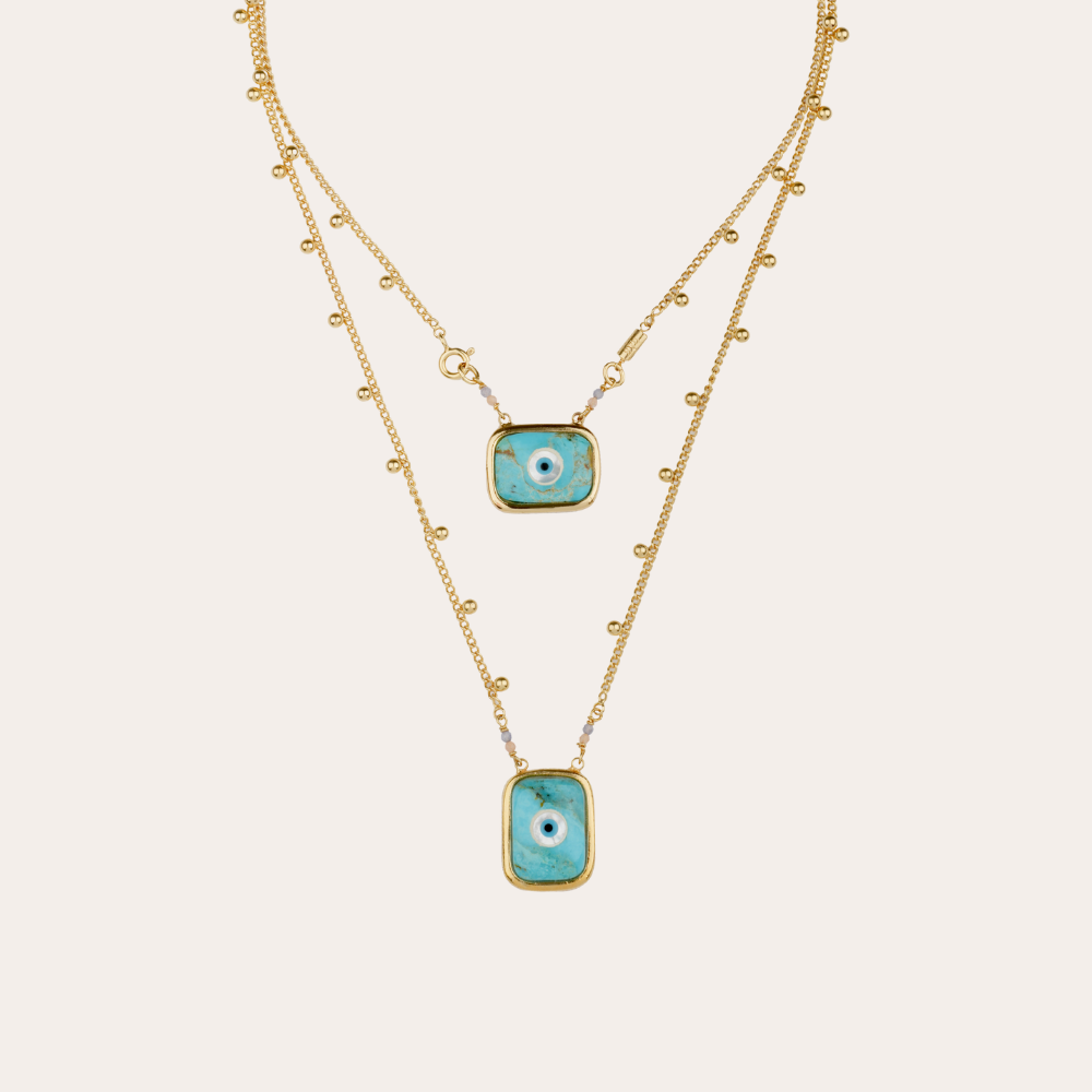 GAS BIJOUX Scapulaire Necklace GREEK EYE