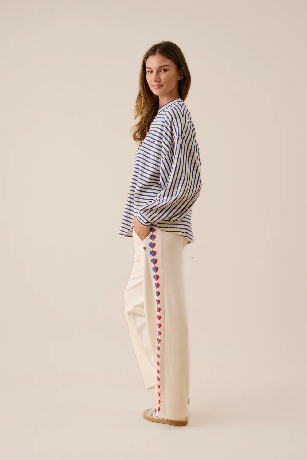 ARAMINTA JAMES Waffle Long Sleeve Top DARK NAVY