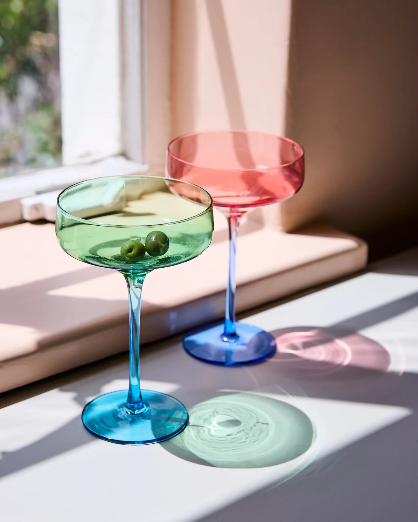KIP & CO Pistachio Crush Margarita Glass Set of 2