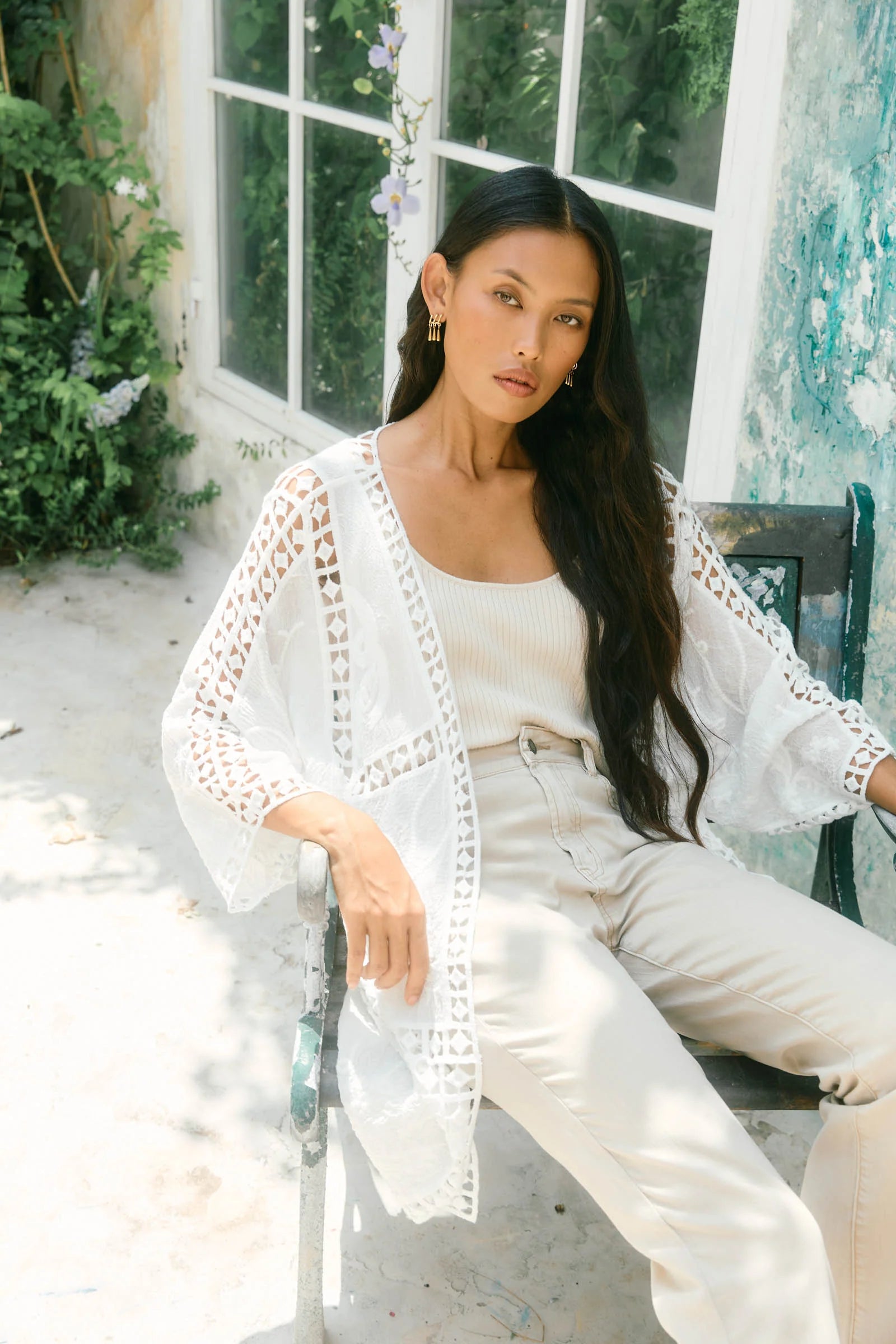 ISLE OF MINE Oline Lace Kimono LOTUS